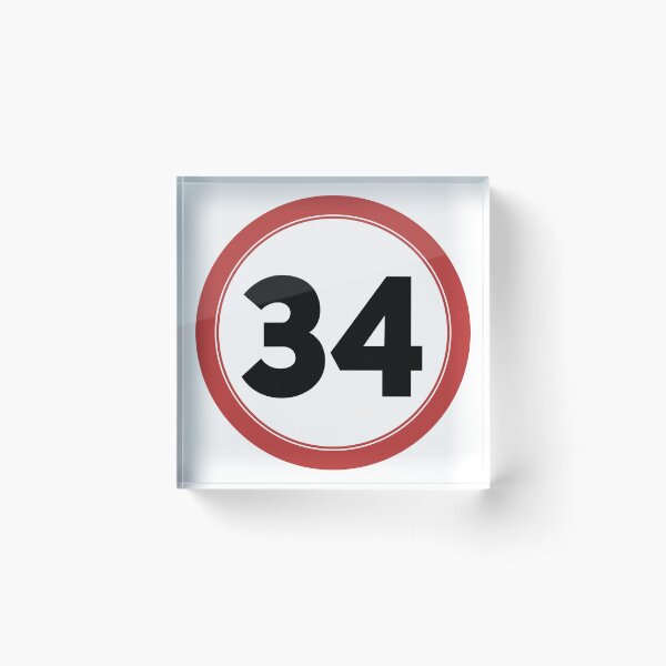Item preview, Speed limit 34, happy 34th birthday designed and sold by Wolagno.