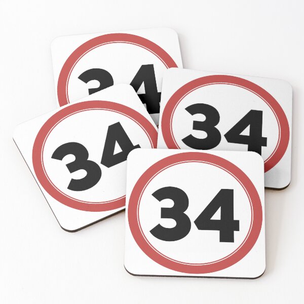 Item preview, Speed limit 34, happy 34th birthday designed and sold by Wolagno.
