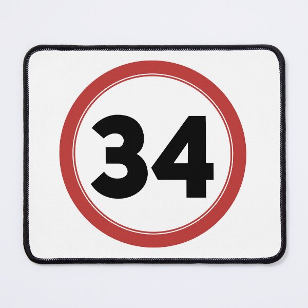 Item preview, Speed limit 34, happy 34th birthday designed and sold by Wolagno.
