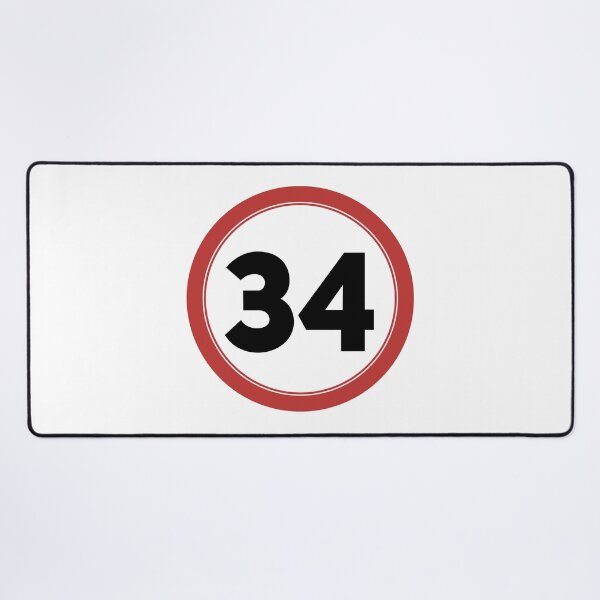 Item preview, Speed limit 34, happy 34th birthday designed and sold by Wolagno.
