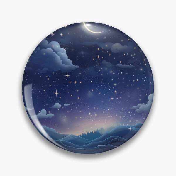 Item preview, Blue starry galaxy moon night- cosmos designed and sold by cocomelon168.