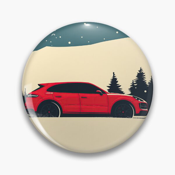 Item preview, Porsche Cayenne Winter Wonderland illustration designed and sold by blackdogshop.
