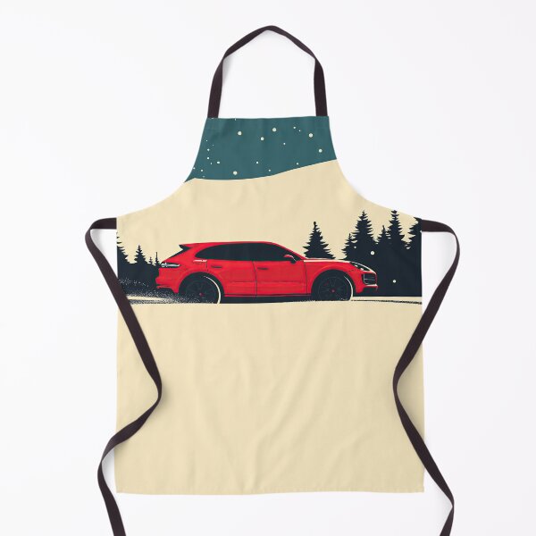 Item preview, Porsche Cayenne Winter Wonderland illustration designed and sold by blackdogshop.