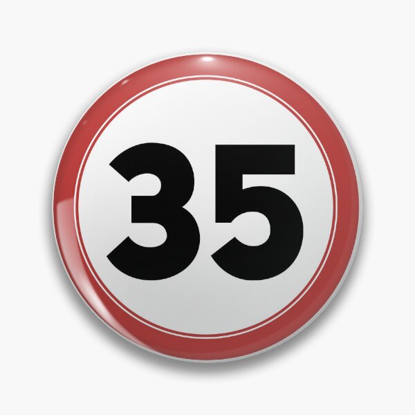 Item preview, Speed limit 35, happy 35th birthday designed and sold by Wolagno.