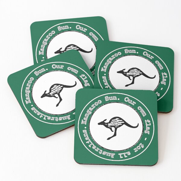 Item preview, Kangaroo Sun logo. Our own flag, for all Australians. BW designed and sold by Kangaroo Sun.