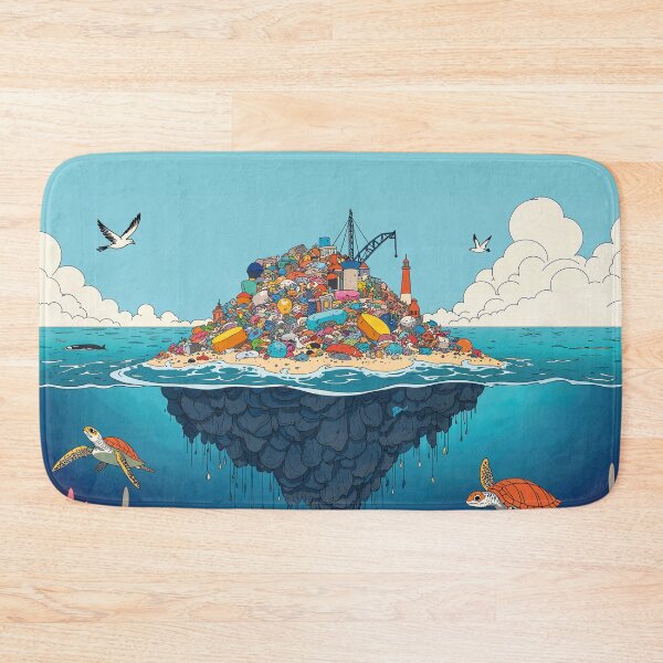 Item preview, garbage in the sea global warming designed and sold by Mauswohn.