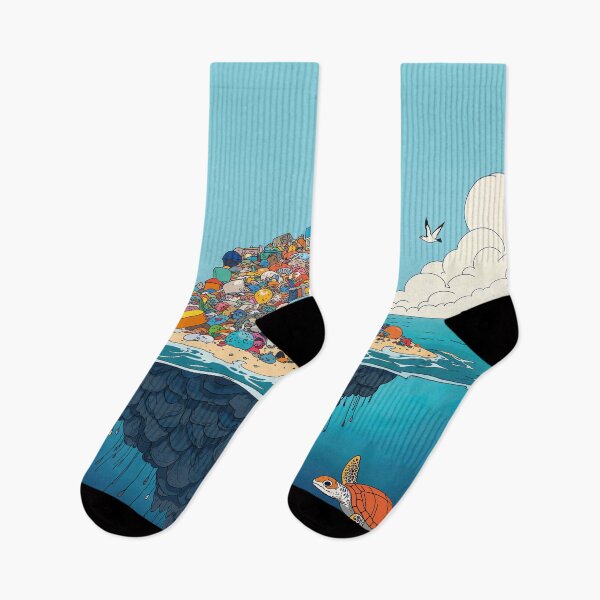 Item preview, garbage in the sea global warming designed and sold by Mauswohn.