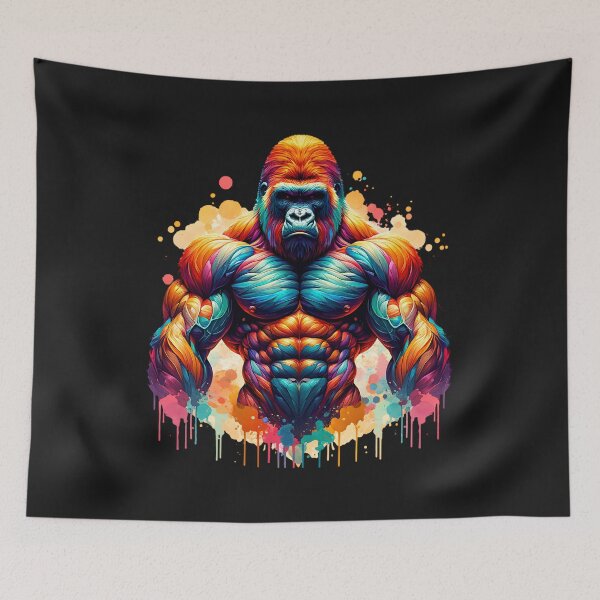 Item preview, Retro Muscle Gorilla designed and sold by AwesomeBeyondLimits.
