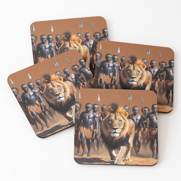 Item preview, Africa, the great lion followed by warriors designed and sold by Josejuju.