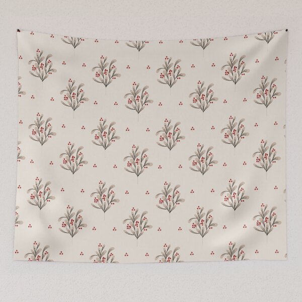 Item preview, Tiny Christmas Botanicals Pattern designed and sold by Anis Illustration.