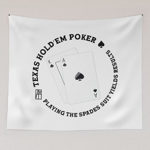 Item preview, GAME - POKER - TEXAS HOLDEM - Playing the spades suit yields results - 8 designed and sold by ArtProjectShop.