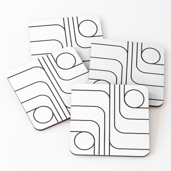 Item preview, Retro Modernist Geometric Design Black & White designed and sold by tonymagnerart.