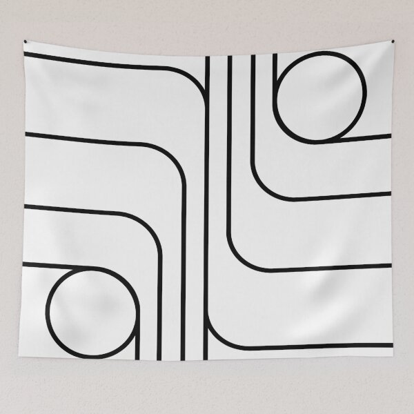 Item preview, Retro Modernist Geometric Design Black & White designed and sold by tonymagnerart.