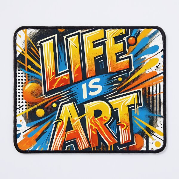 Aperçu de l'œuvre T-shirt La vie est un art créée et vendue par DesignHub.
