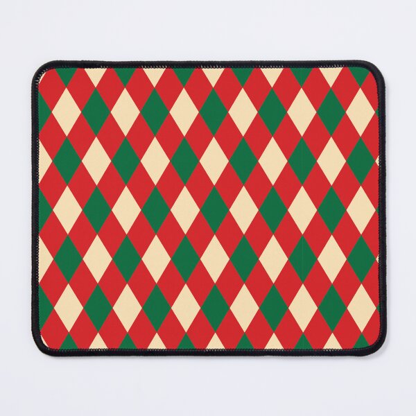 Item preview, Christmas Argyle Geometric green and white seamless pattern retro designed and sold by BeebooDesign.