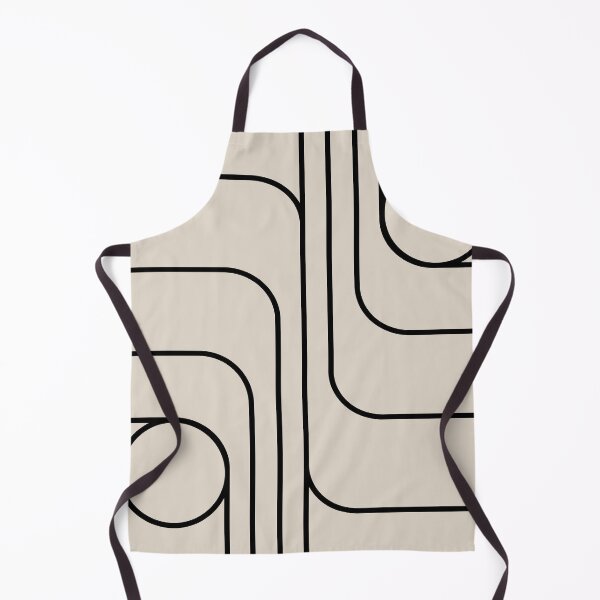 Item preview, Retro Modernist Geometric Design Black & Linen White designed and sold by tonymagnerart.