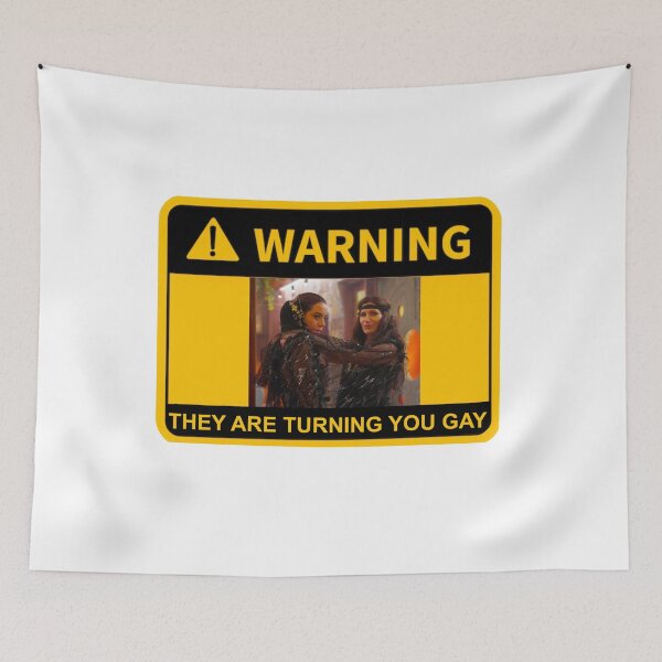 Item preview, Warning they are turning you gay - Kathryn Hahn, Aubrey Plaza from Agatha all along designed and sold by Mart’s.
