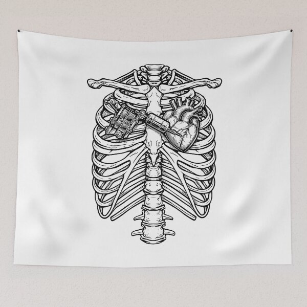 Item preview, Tattooist Tattoo Artist Vintage Ribcage Anatomical Heart designed and sold by GrandeDuc.