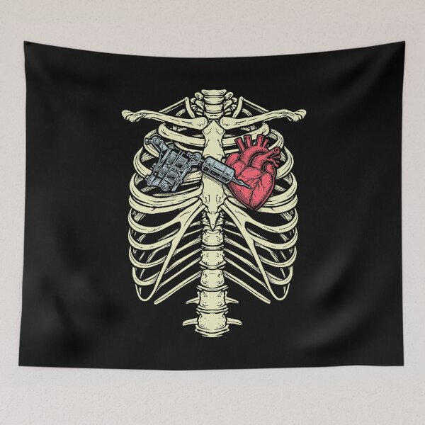 Item preview, Tattooist Tattoo Artist Vintage Ribcage Anatomical Heart designed and sold by GrandeDuc.