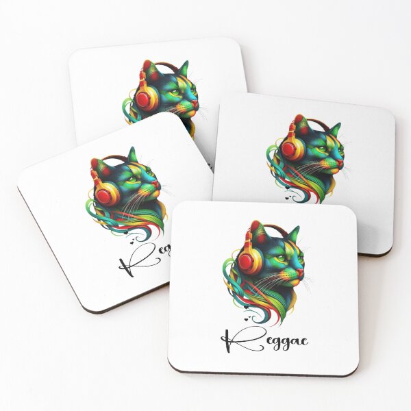 Item preview, Love Headphones Jamaican Cat Music Rasta Reggae Rastafari Roots Reggae Pride  designed and sold by Creat-Des.