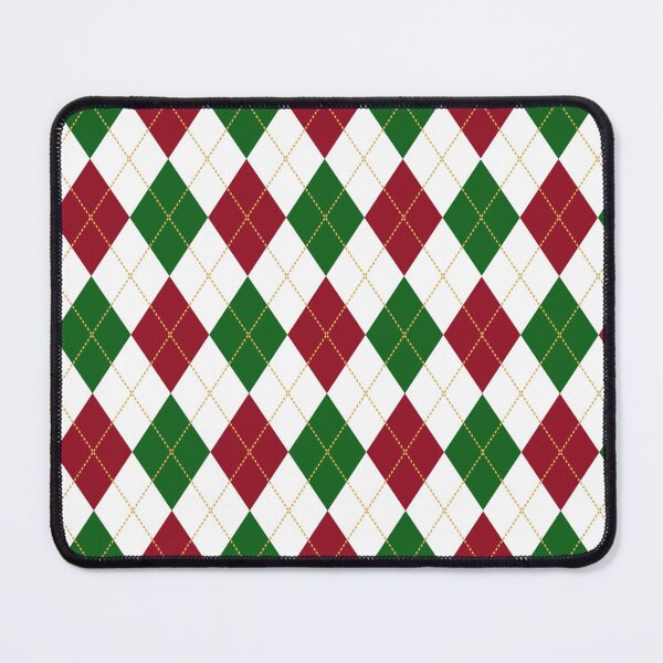 Item preview, Christmas Argyle red green and white seamless pattern designed and sold by BeebooDesign.