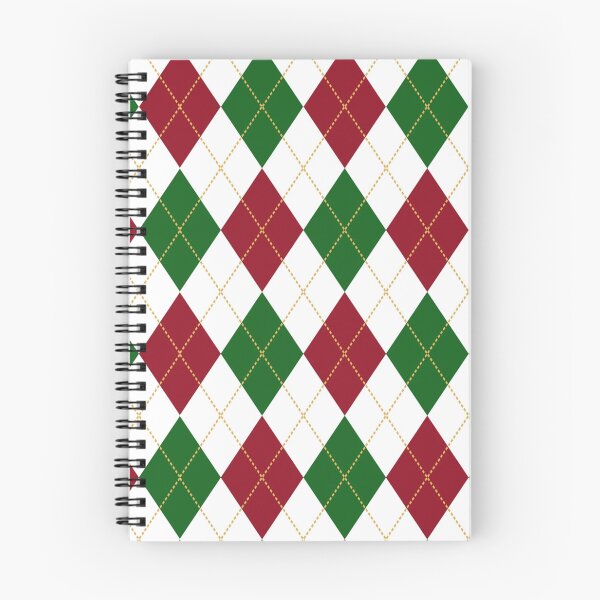 Item preview, Christmas Argyle red green and white seamless pattern designed and sold by BeebooDesign.