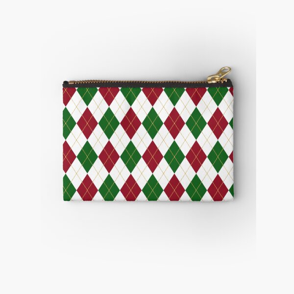 Aperçu de l'œuvre Motif Argyle de Noël sans couture rouge, vert et blanc créée et vendue par BeebooDesign.