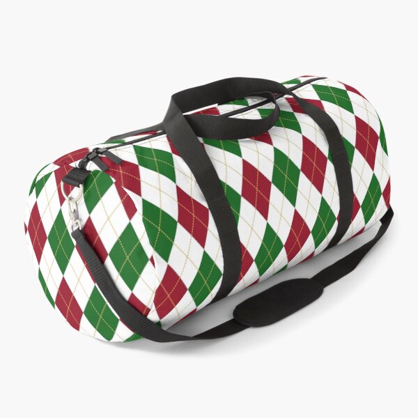 Item preview, Christmas Argyle red green and white seamless pattern designed and sold by BeebooDesign.