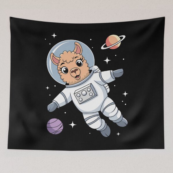 Item preview, Funny Astronaut Alpaca in Space Design designed and sold by Infinitee8hirts.