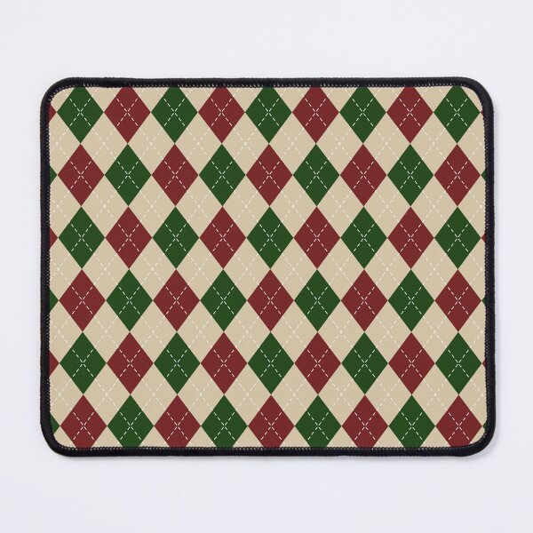 Item preview, Christmas Argyle red green seamless pattern vintage designed and sold by BeebooDesign.