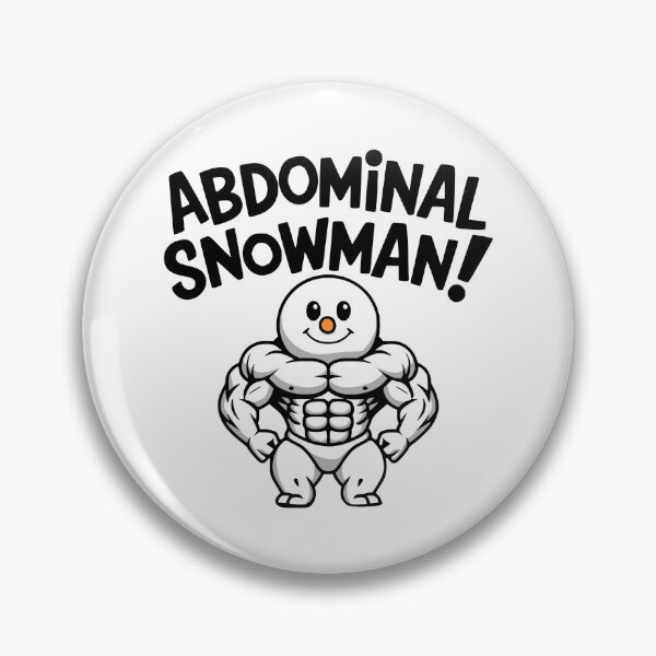 Item preview, Abdominal Snowman! Funny Muscular Snowman Pun designed and sold by PMCreative.
