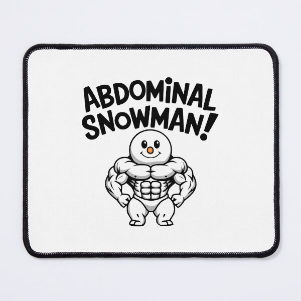 Item preview, Abdominal Snowman! Funny Muscular Snowman Pun designed and sold by PMCreative.