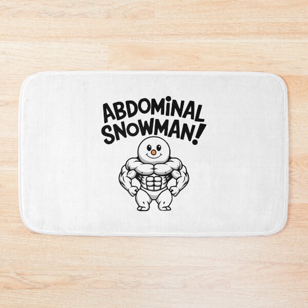 Item preview, Abdominal Snowman! Funny Muscular Snowman Pun designed and sold by PMCreative.