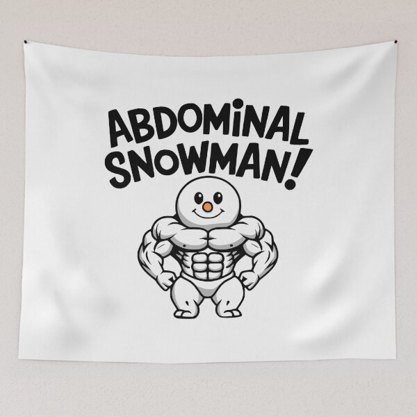 Item preview, Abdominal Snowman! Funny Muscular Snowman Pun designed and sold by PMCreative.