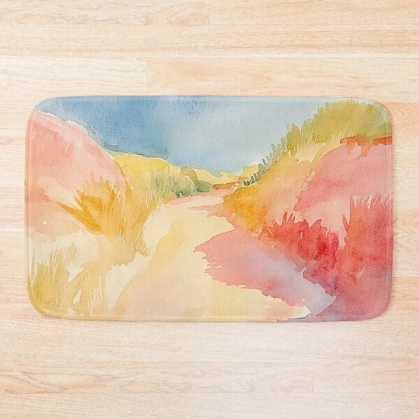 Item preview, Sunlit Beach Path Watercolor Art Print | Coastal Landscape Wall Decor designed and sold by solynneart.