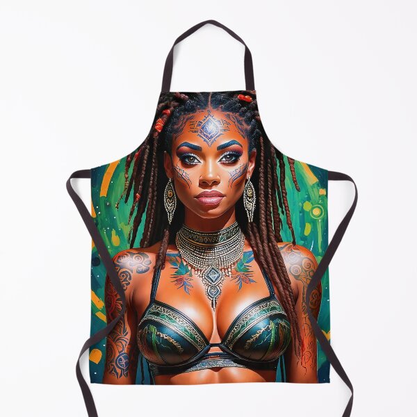 Aperçu de l'œuvre Femme brésilienne sexy avec des dreads et des tatouages créée et vendue par tribal-fiction.