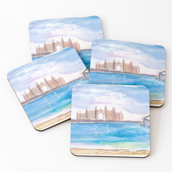 Item preview, Dubai Architectural and Iconic View of Hotel and Beach at Palm Jumeirah designed and sold by artshop77.
