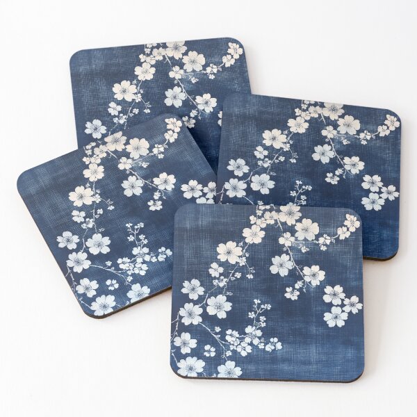 Artikelvorschau, Eleganter Kurume Kasuri: Kirschblüten-Indigo-Traum entworfen und verkauft von mi33x.