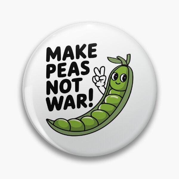 Item preview, Make Peas Not War! Cute Pea Pod Vegetable Pun designed and sold by PMCreative.