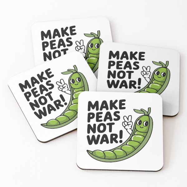 Item preview, Make Peas Not War! Cute Pea Pod Vegetable Pun designed and sold by PMCreative.