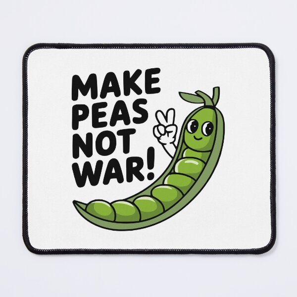 Item preview, Make Peas Not War! Cute Pea Pod Vegetable Pun designed and sold by PMCreative.