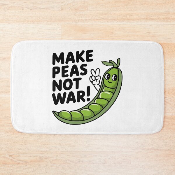 Item preview, Make Peas Not War! Cute Pea Pod Vegetable Pun designed and sold by PMCreative.