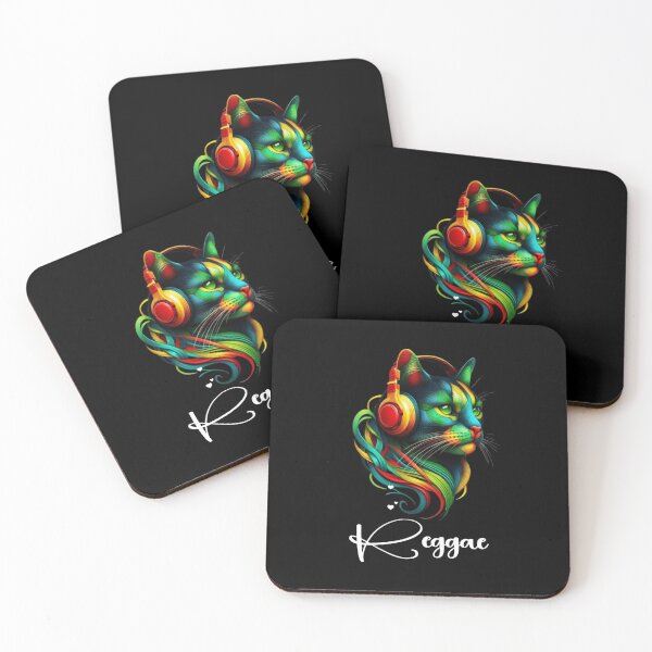 Item preview, Love Headphones Jamaican Cat Music Rasta Reggae Rastafari Roots Reggae Pride  designed and sold by Creat-Des.