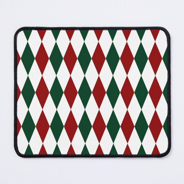 Item preview, Christmas Argyle Geometric green and white seamless pattern designed and sold by BeebooDesign.