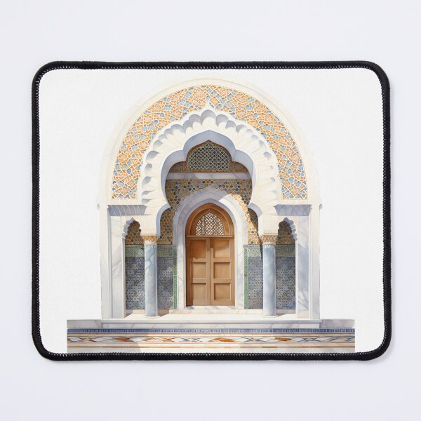 Item preview, Islamic Arch, Mosque Door Artwork | Moroccan Masjid Minimal Muslim Home Decor | Watercolour Arab Painting Islamic Wall Art designed and sold by Pink Pastel Studio.
