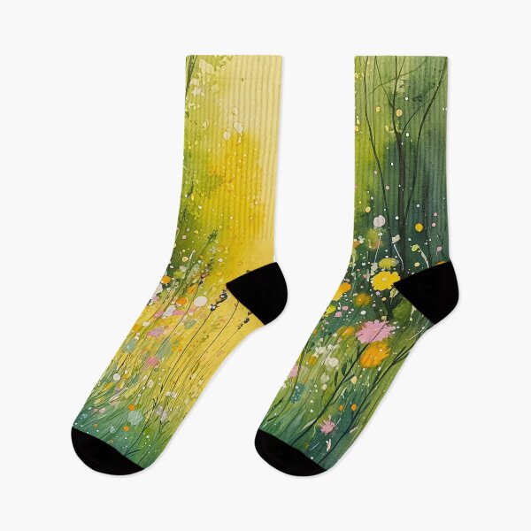 Item preview, Hidden Wildflower Glade Art Print | Vibrant Floral Landscape Wall Decor designed and sold by solynneart.