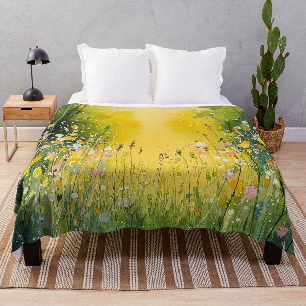 Item preview, Hidden Wildflower Glade Art Print | Vibrant Floral Landscape Wall Decor designed and sold by solynneart.