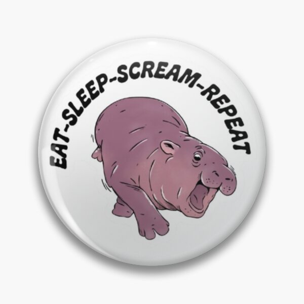 Item preview, Moo Deng - Eat, Sleep, Scream, Repeat designed and sold by LA-SAM20.