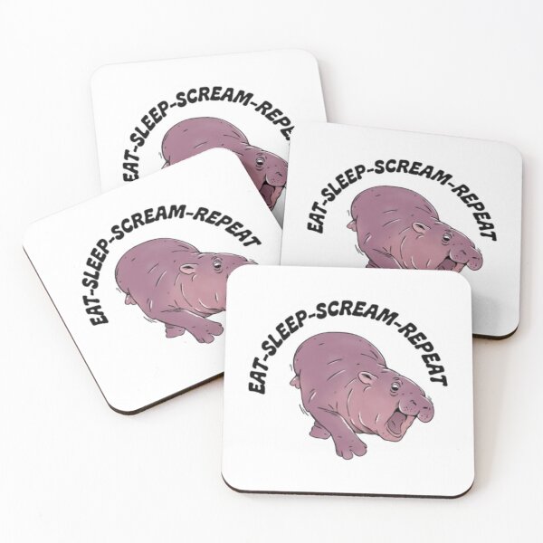 Item preview, Moo Deng - Eat, Sleep, Scream, Repeat designed and sold by LA-SAM20.