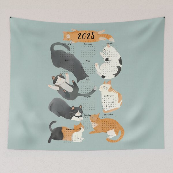 Item preview, Cat Calendar 2025 designed and sold by cafelab.